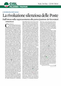 La rivoluzione silenziosa delle poste. Dall’intesa sulla rappresentanza alla partecipazione dei lavoratori