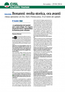 Bonanni: svolta storica, ora avanti