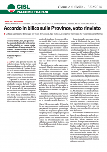 Accordo in bilico sulle Province, voto rinviato