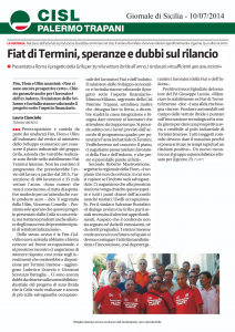 Fiat di Termini, speranze e dubbi sul rilancio